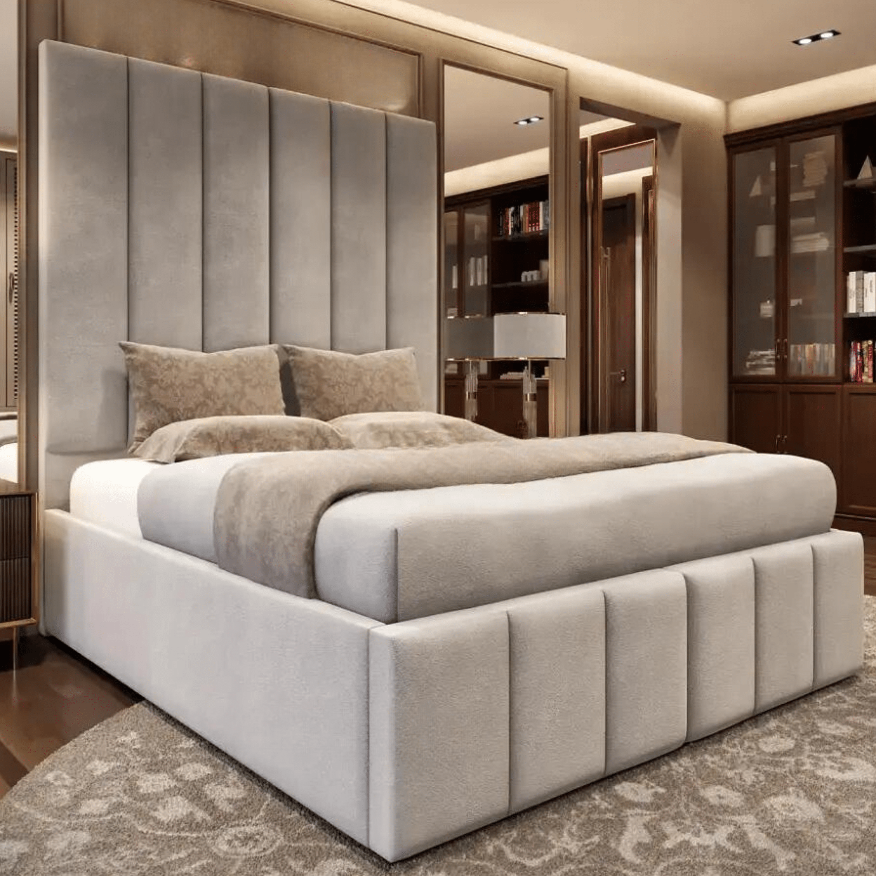Bed Kings Fabric Bed Warwick Luxury Bed With Tall Headboard Bed Kings