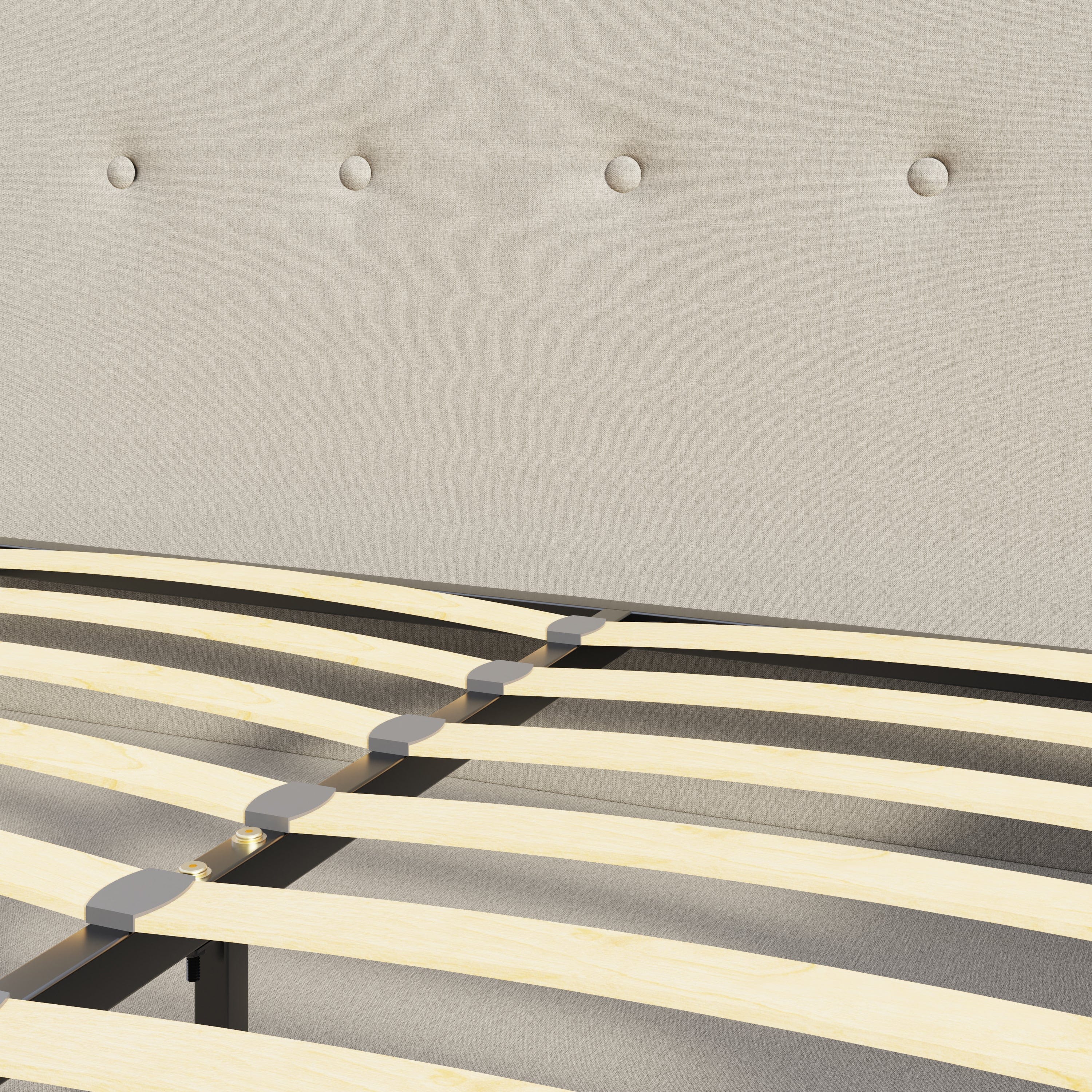 GFW Fabric Bed Ashbourne Bed Frame Natural Bed Kings
