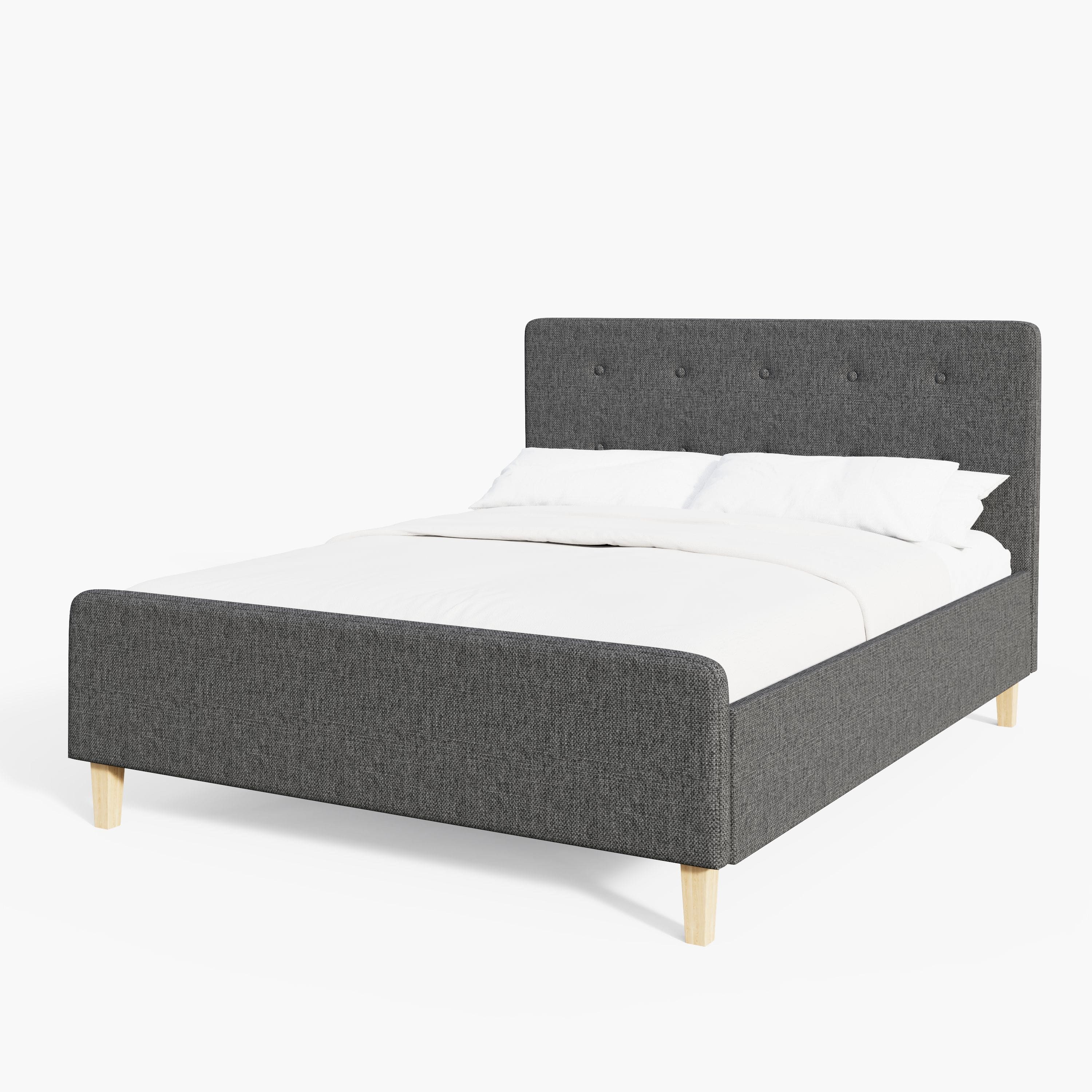 GFW Fabric Bed Ashbourne Ottoman Bed Dark Grey Bed Kings