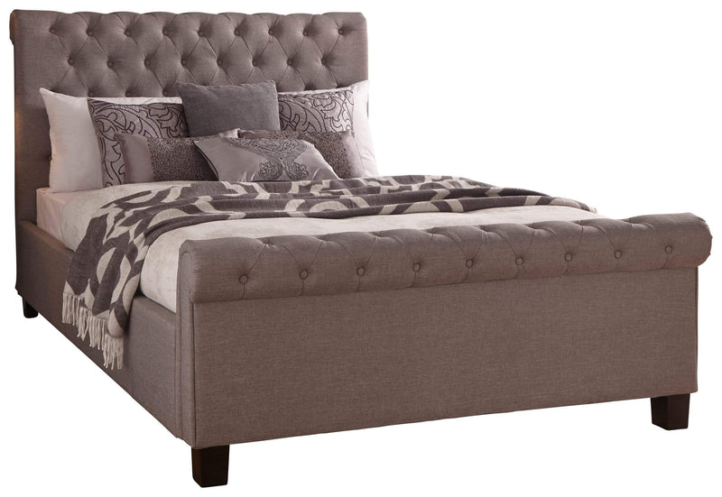 GFW Fabric Bed CLEARANCE Layla Ottoman Double Bed Silver Bed Kings