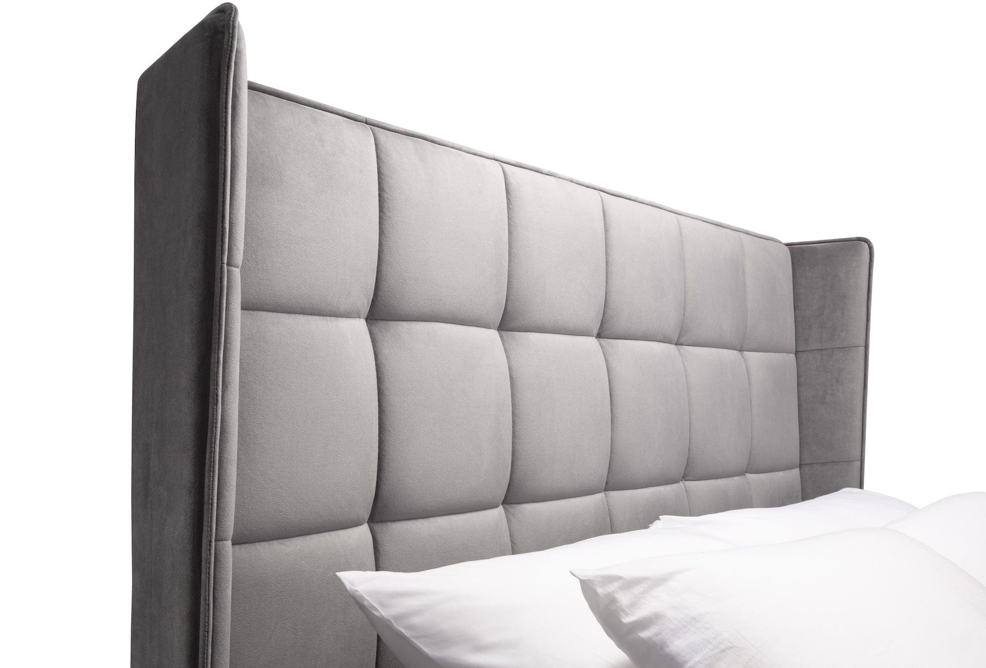 Julian Bowen Fabric Bed Gatsby Storage Ottoman Bed - Light Grey Bed Kings