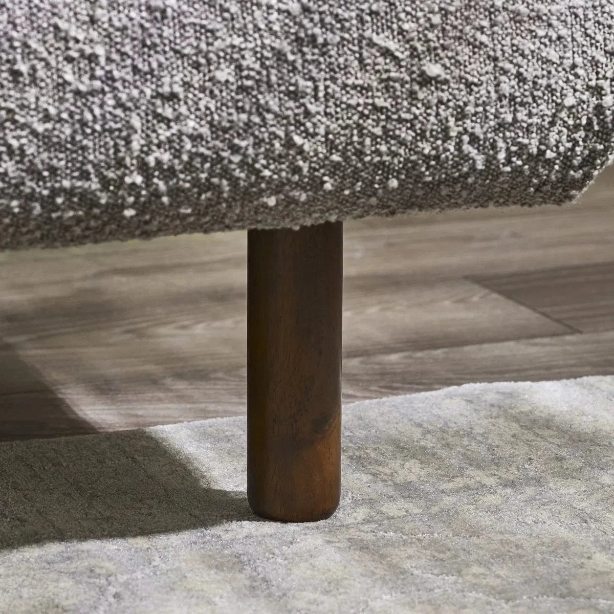 Julian Bowen Fabric Bed Hannah Boucle Bed - Grey Bed Kings