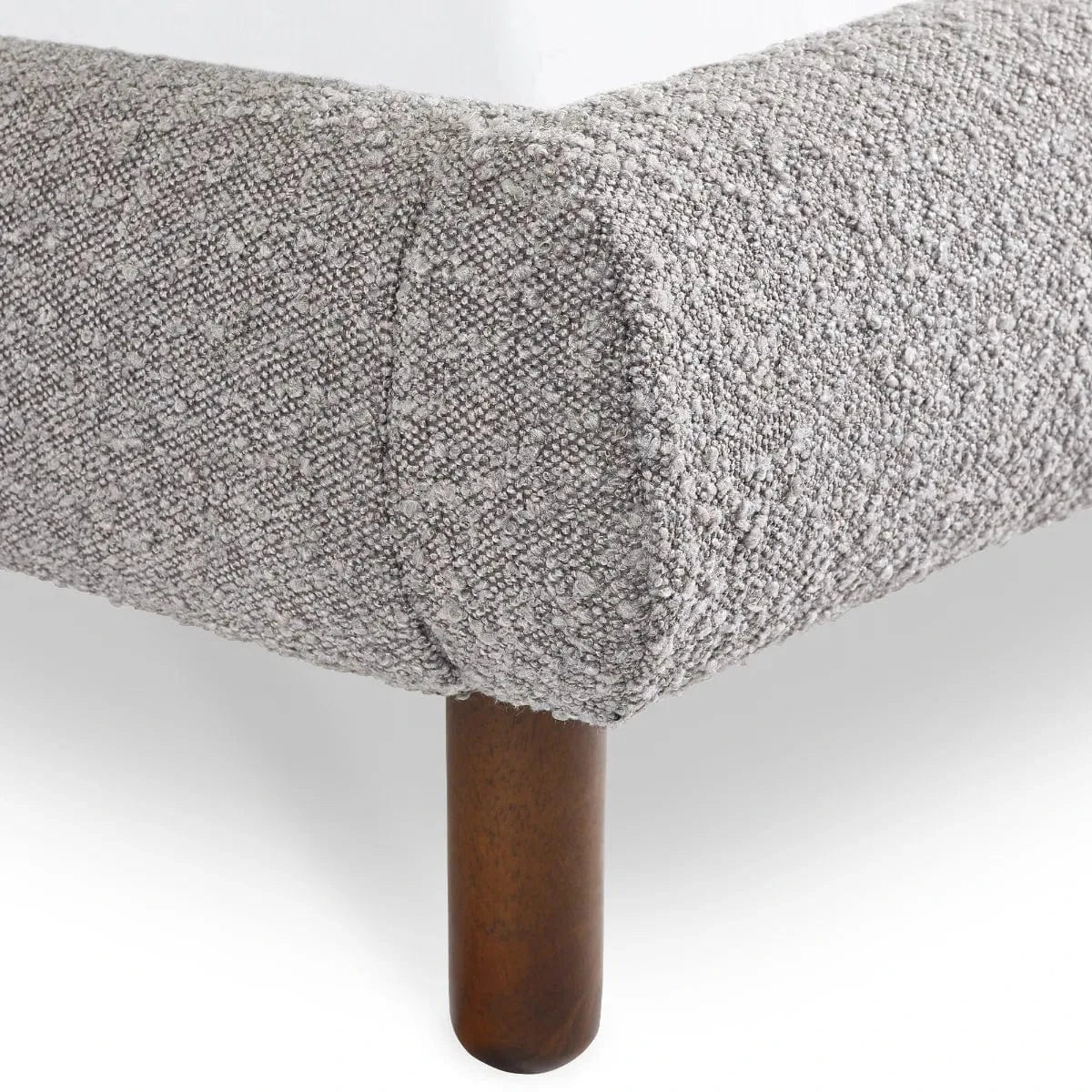 Julian Bowen Fabric Bed Hannah Boucle Bed - Grey Bed Kings