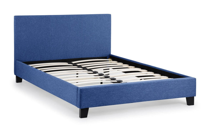 Julian Bowen Fabric Bed Rialto Linen Bed - Blue Bed Kings