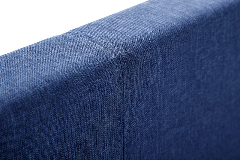 Julian Bowen Fabric Bed Rialto Linen Bed - Blue Bed Kings