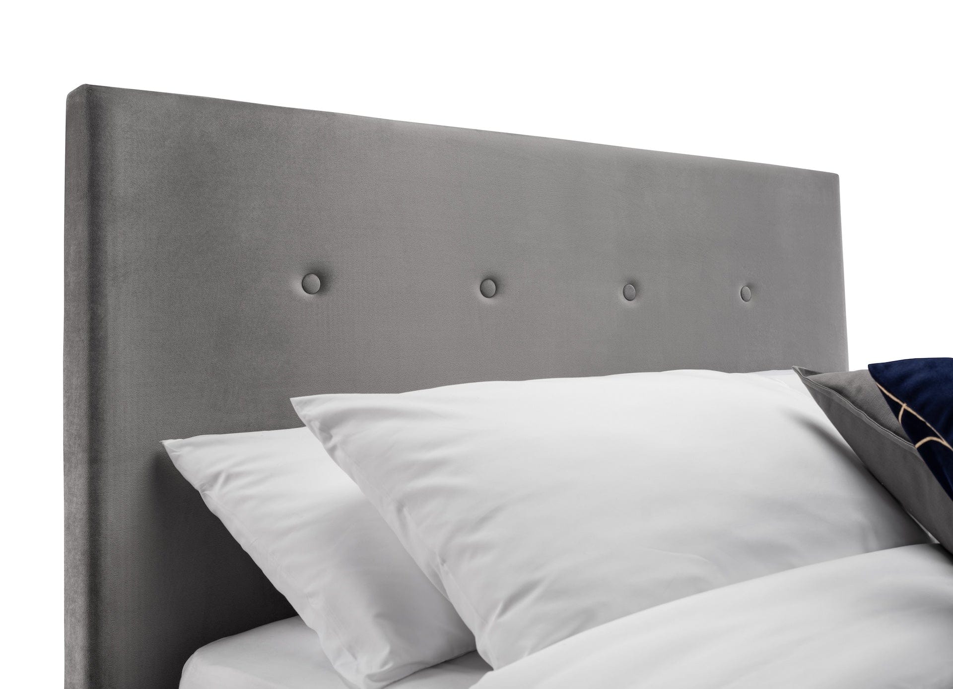 Julian Bowen Fabric Bed Shoreditch High Headboard Bed - Slate Grey Bed Kings