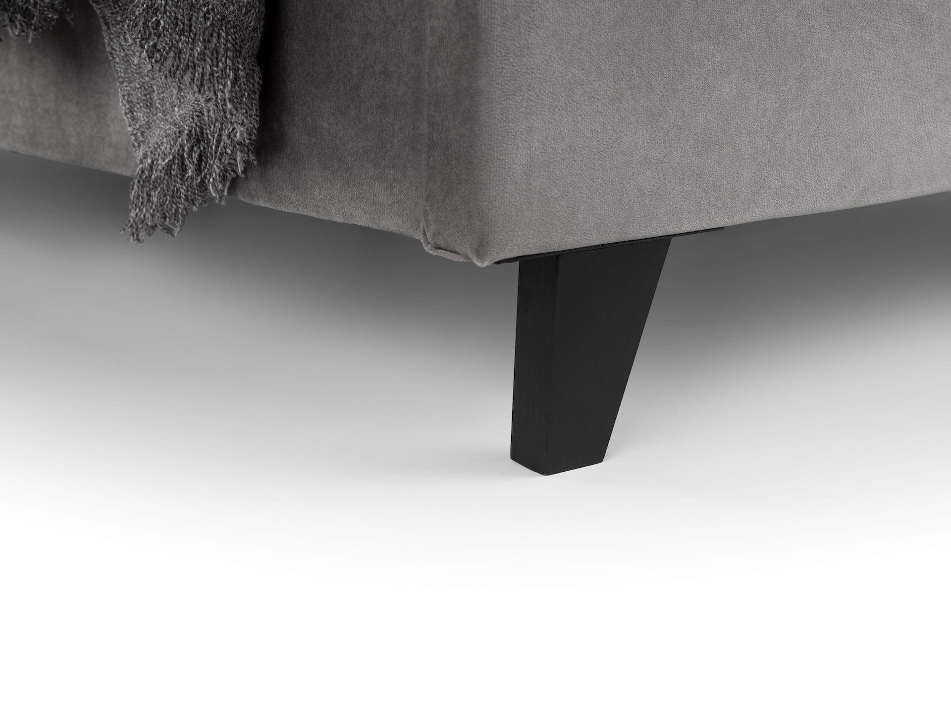 Julian Bowen Fabric Bed Shoreditch High Headboard Bed - Slate Grey Bed Kings