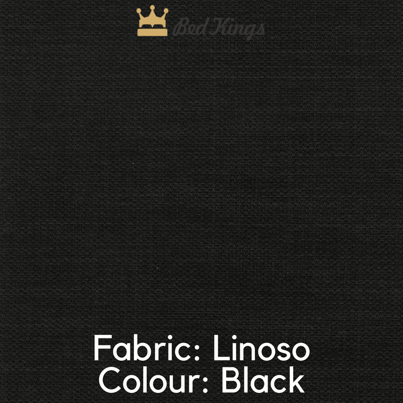 Bed Kings Fabric Swatch Linoso Fabric - Black (Colour Swatch) Bed Kings
