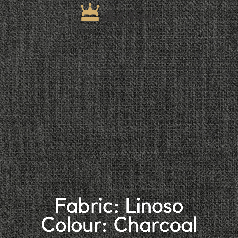 Bed Kings Fabric Swatch Linoso Fabric - Charcoal (Colour Swatch) Bed Kings