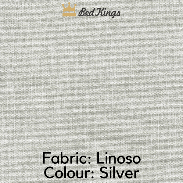 Bed Kings Fabric Swatch Linoso Fabric - Silver (Colour Swatch) Bed Kings