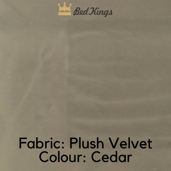 Bed Kings Fabric Swatch Plush Velvet Fabric - Cedar (Colour Swatch) Bed Kings