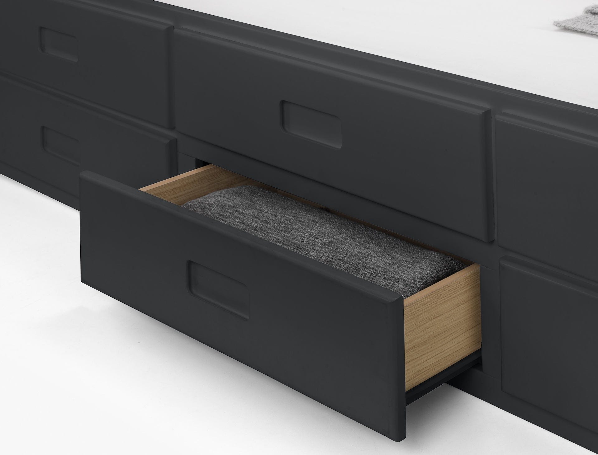Julian Bowen Guest Bed Single 90cm 3ft Maisie Bed With Underbed And Drawers - Anthracite Bed Kings