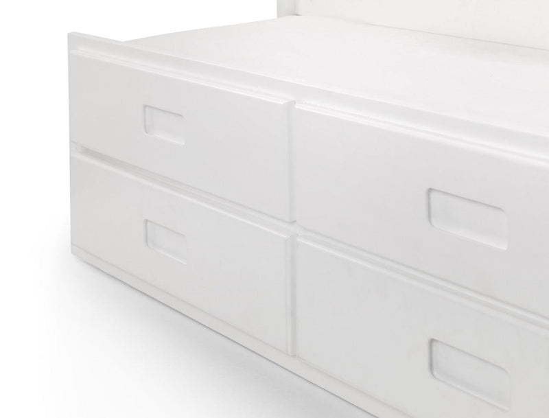 Julian Bowen Guest Bed Single 90cm 3ft Maisie Bed With Underbed And Drawers - Surf White Bed Kings
