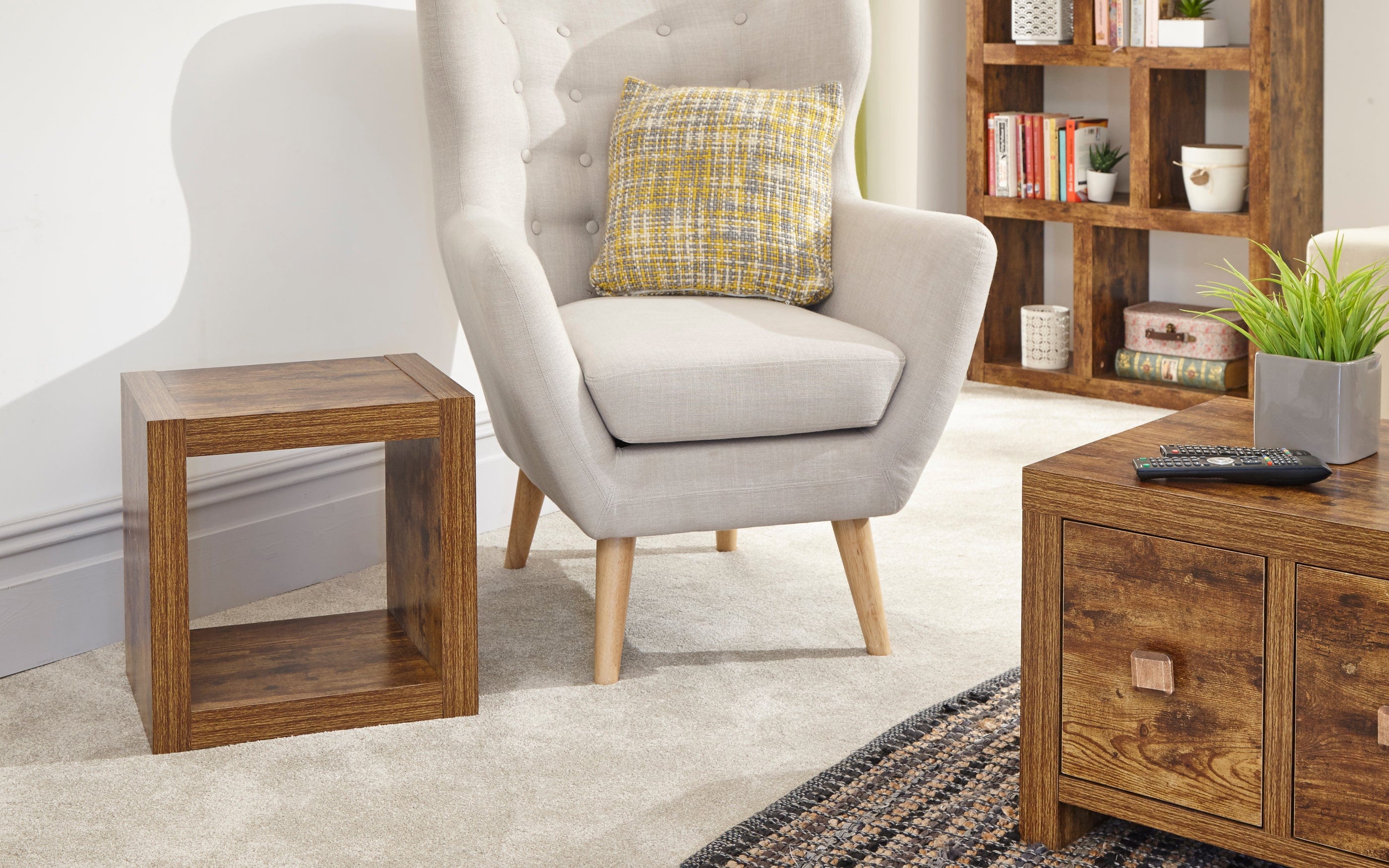 GFW Lamp Table Jakarta Cube Table Cube Mango Bed Kings