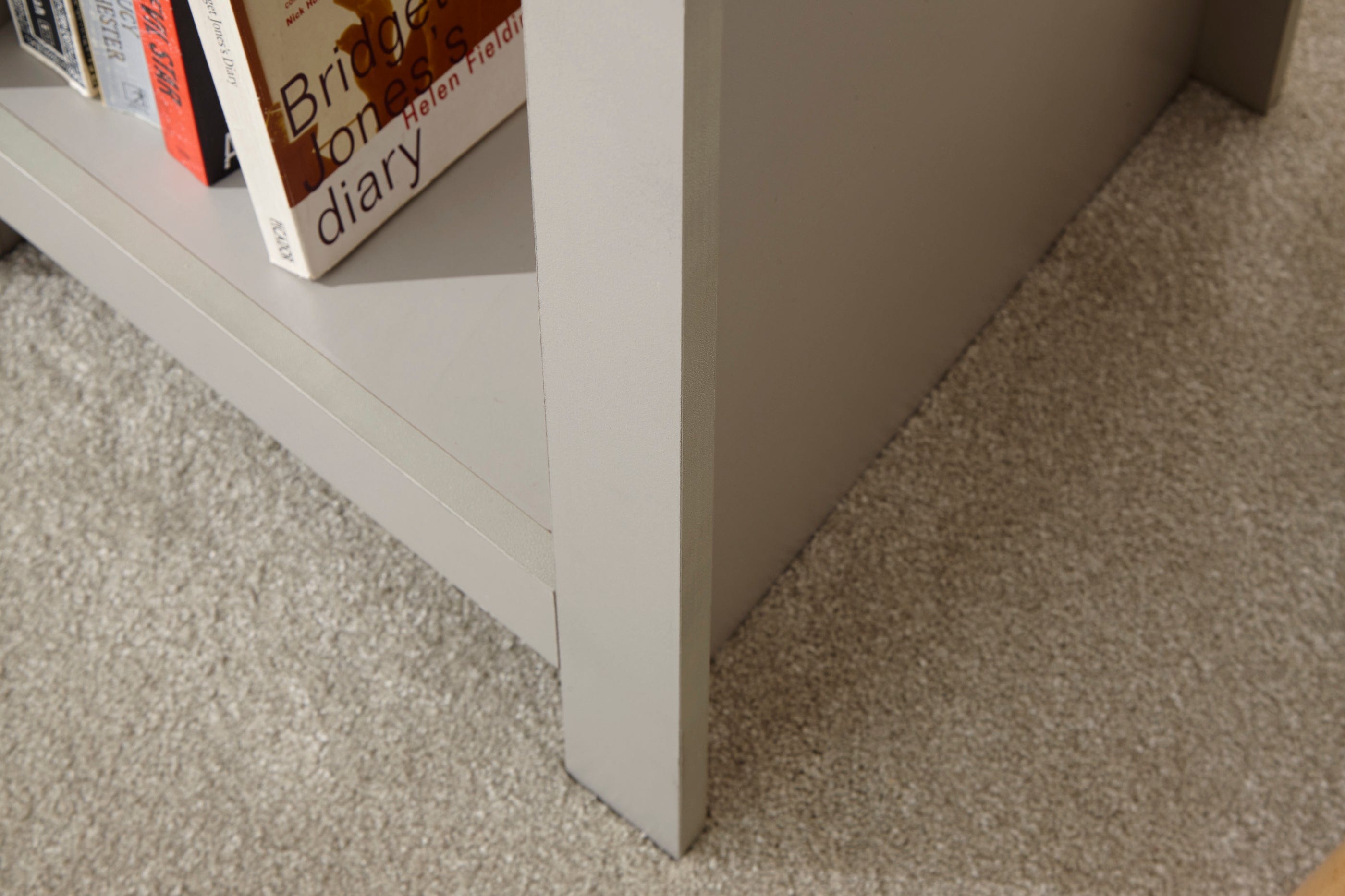 GFW Lamp Table Lancaster Side Table With Shelf Grey Bed Kings