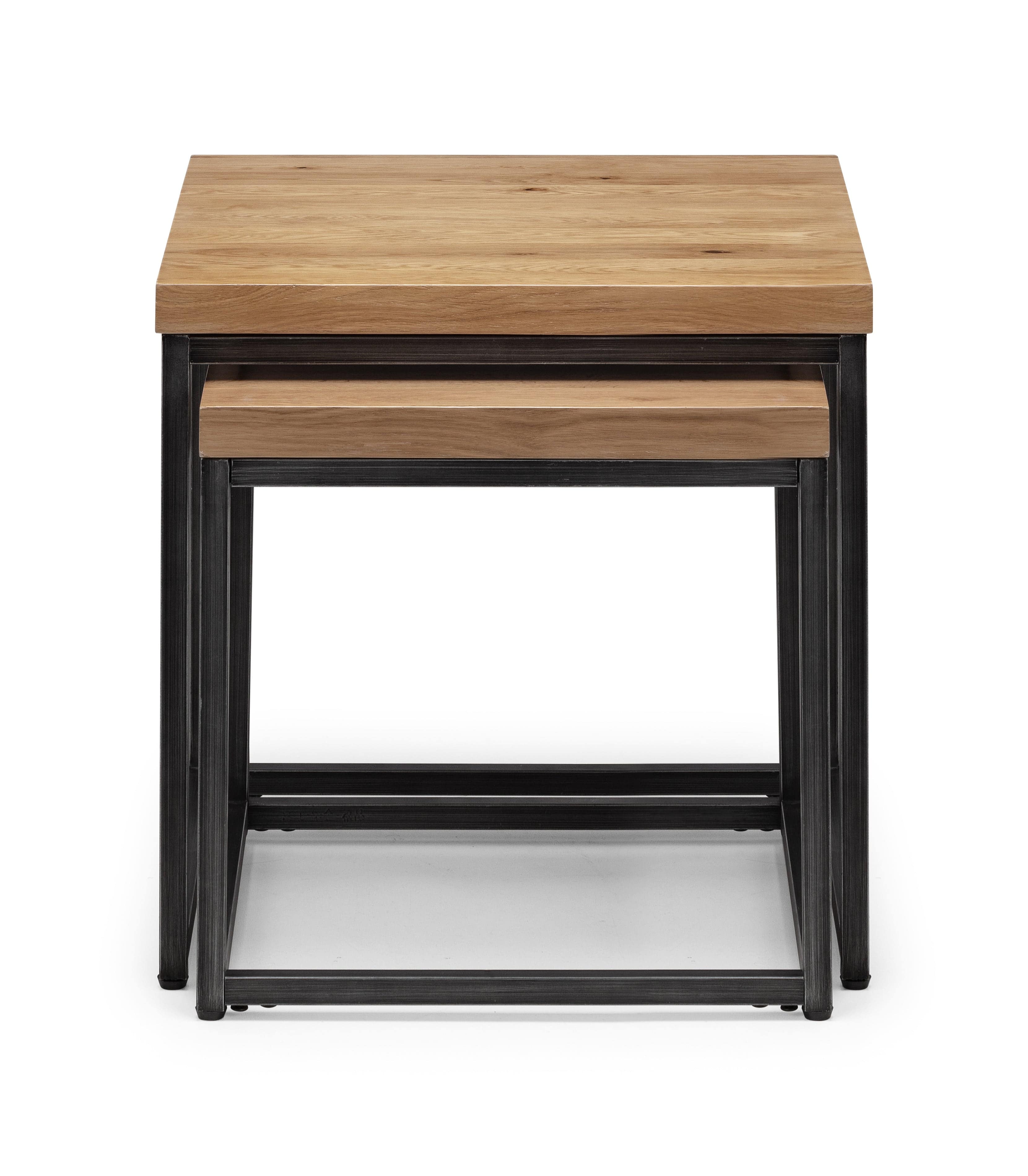 Julian Bowen Lamp Table Brooklyn Oak Nesting Lamp Tables Bed Kings
