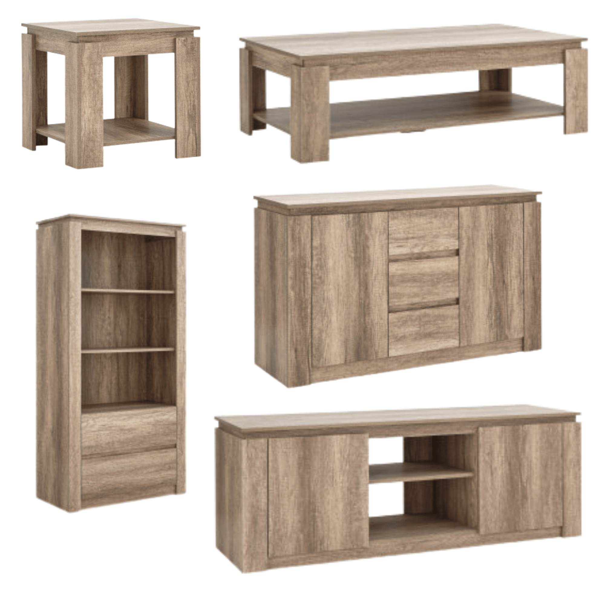 GFW Living Room Set Canyon Oak 5 Piece Living Room Set Bed Kings