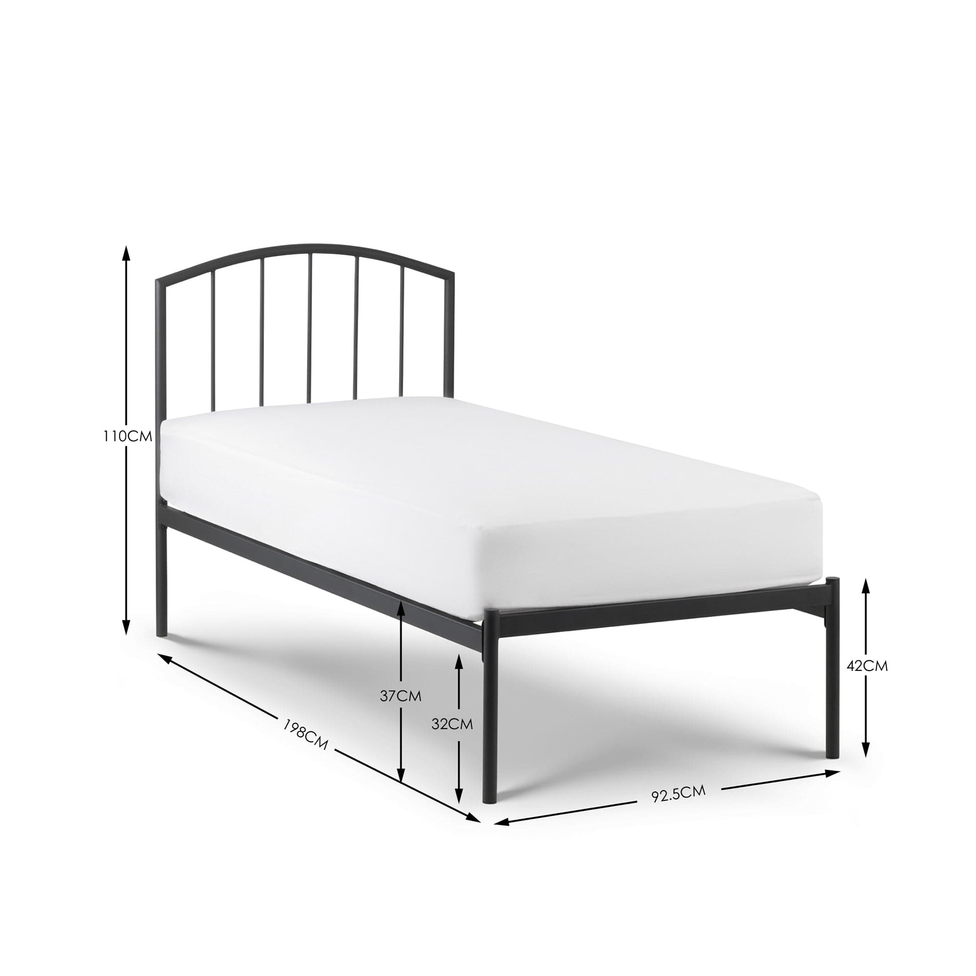 Julian Bowen Metal Bed Onyx Bed Bed Kings