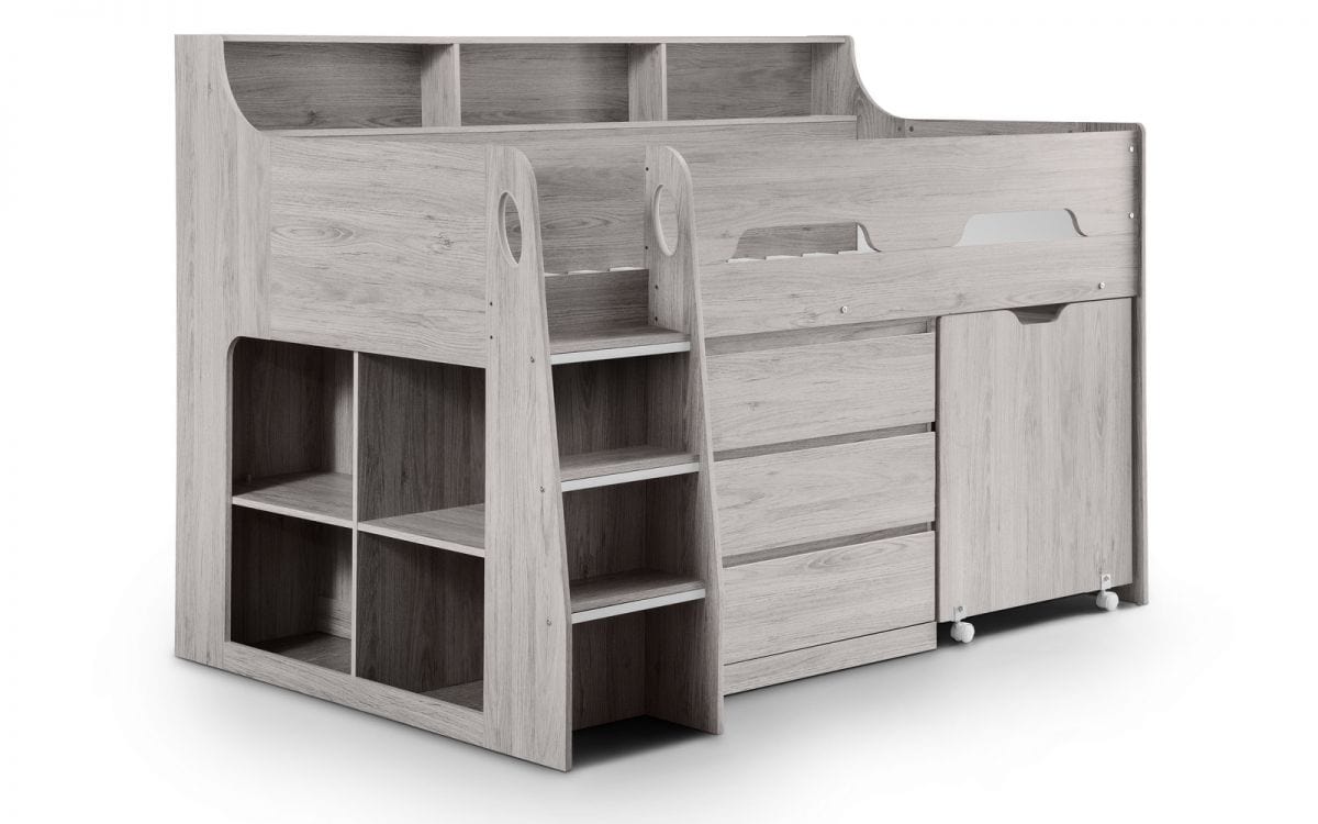 Julian Bowen Mid Sleeper Bed Jupiter Midsleeper Grey Oak Bed Kings