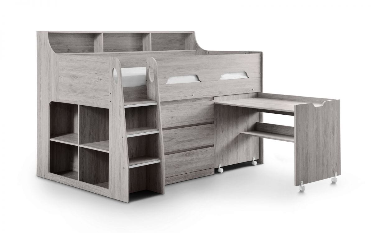 Julian Bowen Mid Sleeper Bed Jupiter Midsleeper Grey Oak Bed Kings