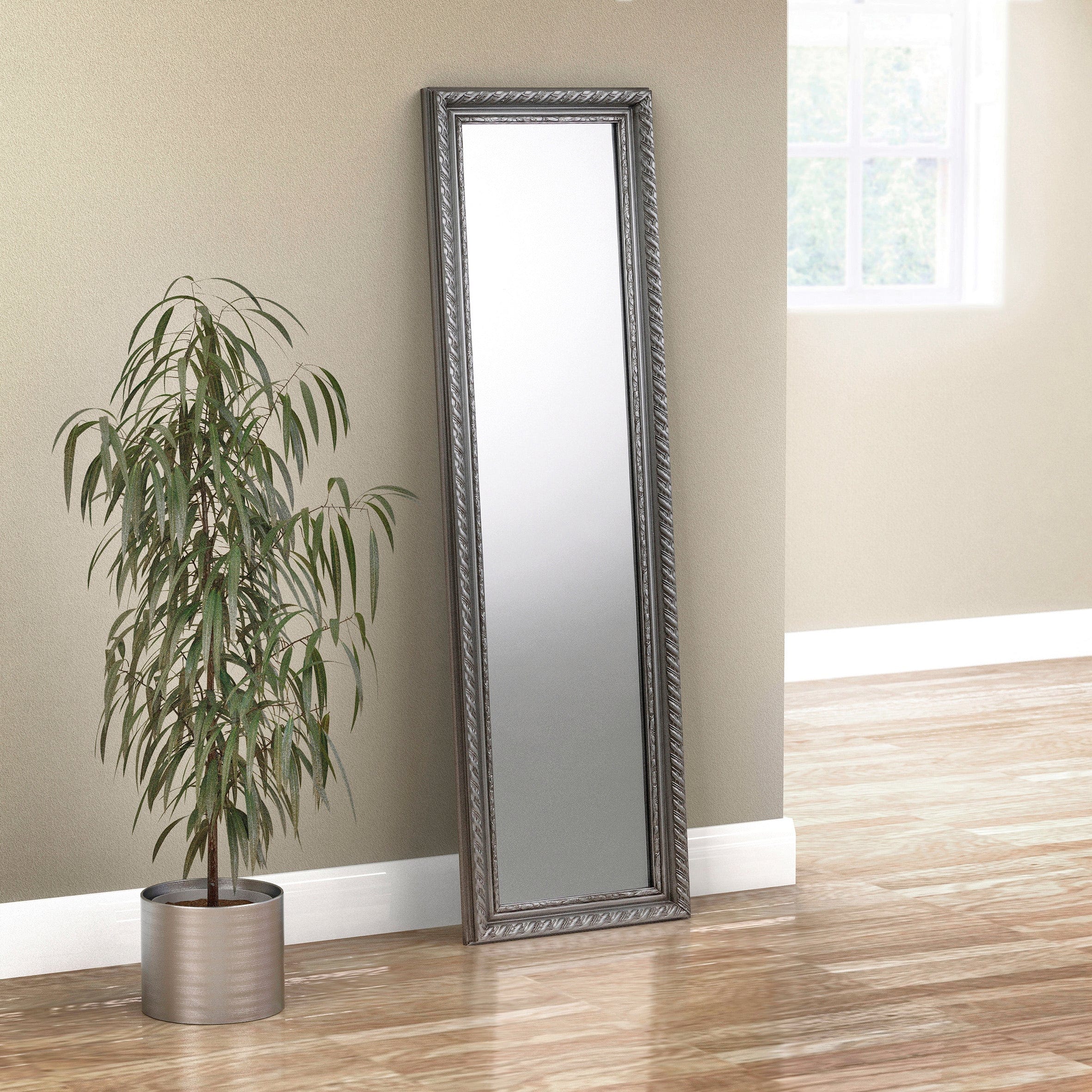 Julian Bowen Mirror Allegro Dress Mirror - Pewter Bed Kings