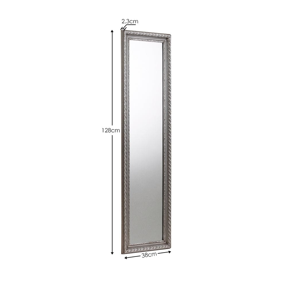 Julian Bowen Mirror Allegro Dress Mirror - Pewter Bed Kings