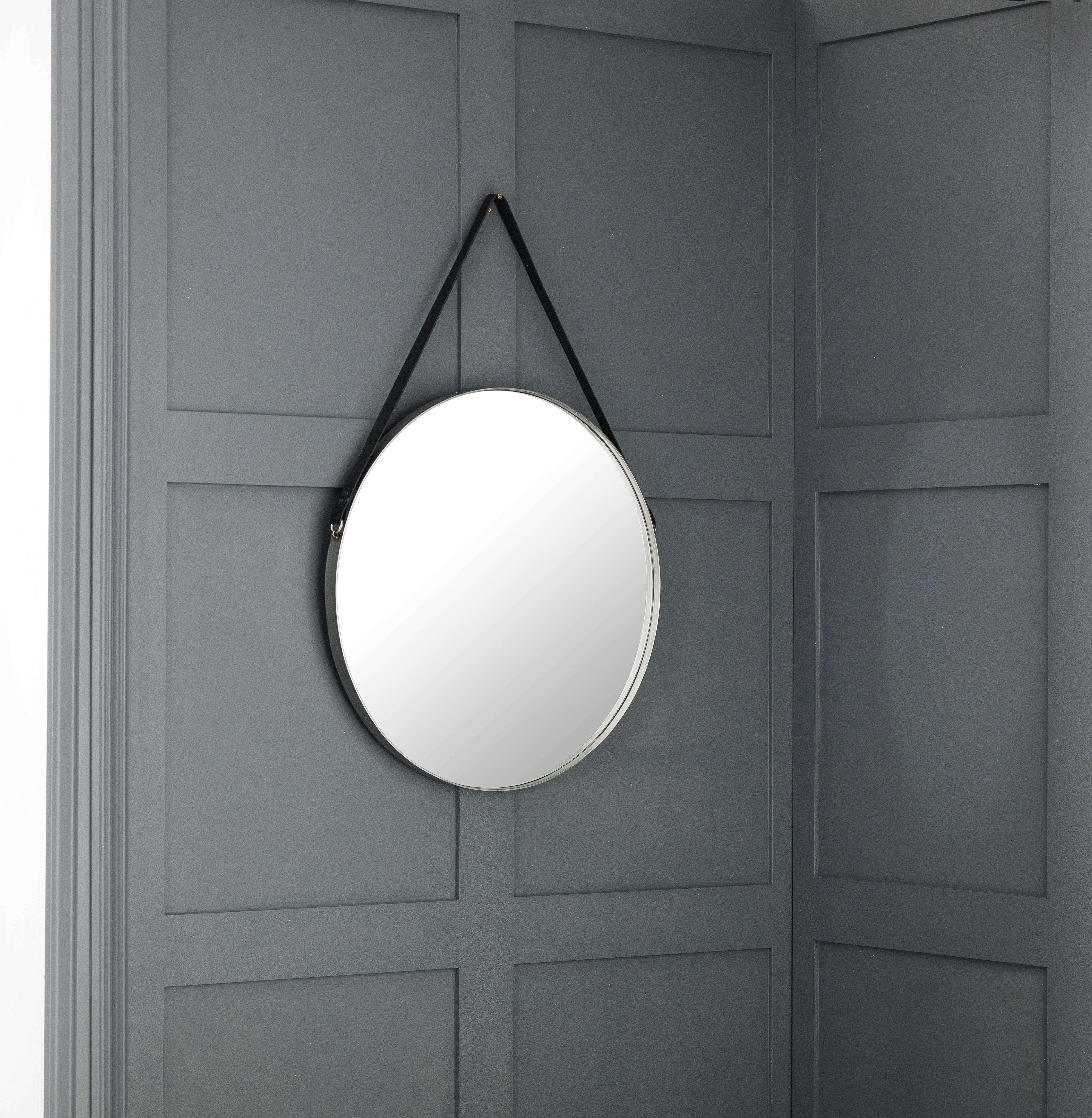 Julian Bowen Mirror Opera Round Pewter Mirror Bed Kings