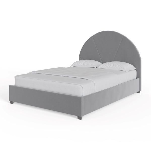 GFW Ottoman Bed Eldon 135Cm Side Lift Ottoman Dome Bed Grey Bed Kings