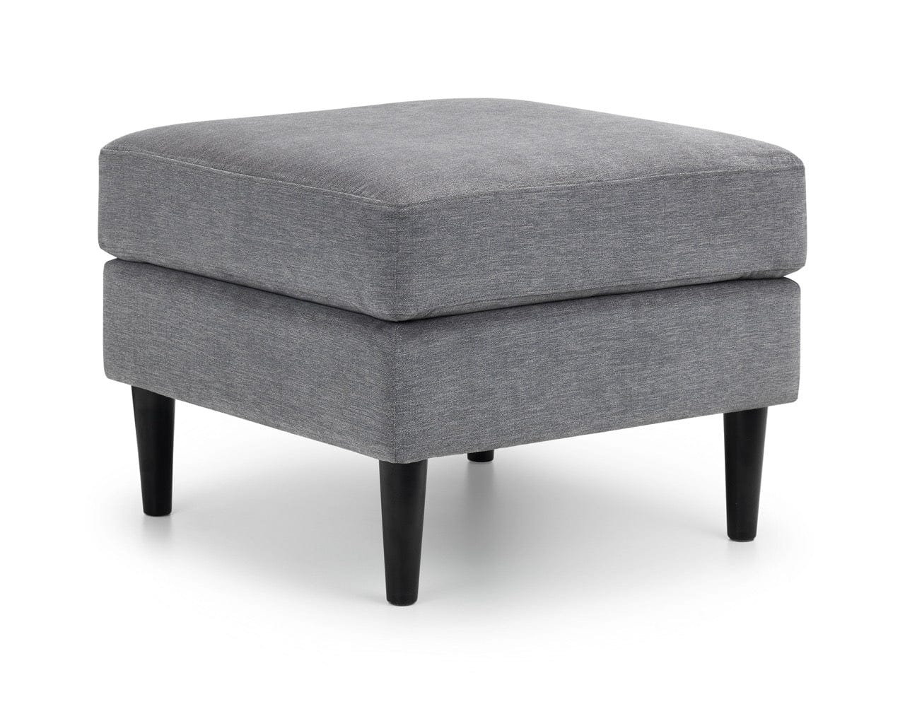 Julian Bowen Ottoman Hayward Ottoman - Dark Grey Chenille Fabric Bed Kings
