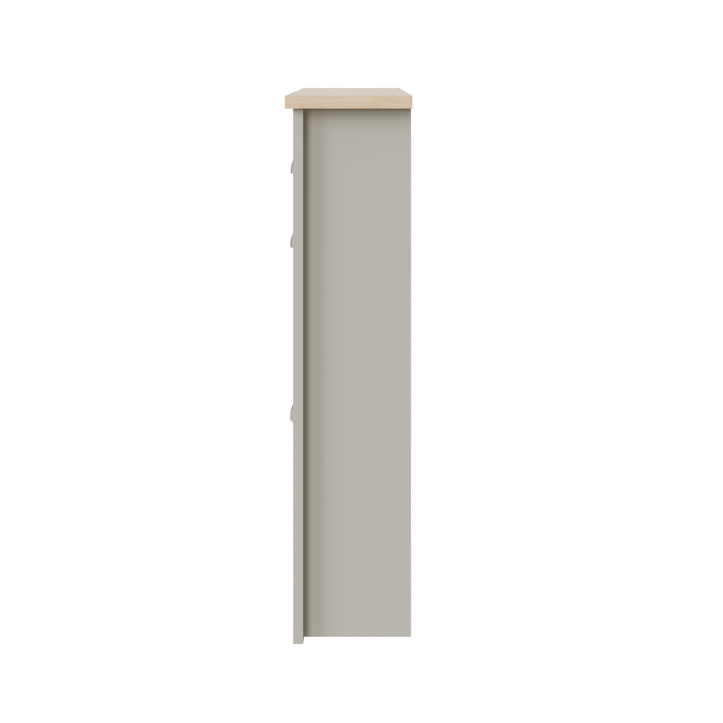 GFW Shoe Cabinet Lancaster 2Dr 1Drw Shoe Cabinet Grey Bed Kings