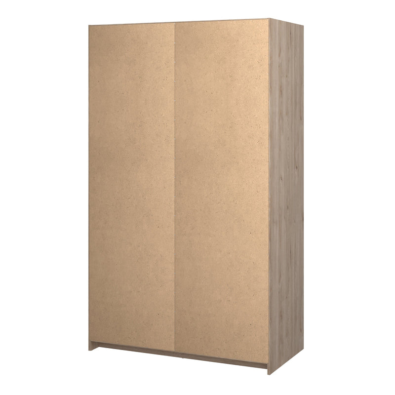 FTG Sliding Wardrobe Naia Wardrobe with 1 Sliding door + 1 door + 3 drawers in Jackson Hickory Oak Bed Kings