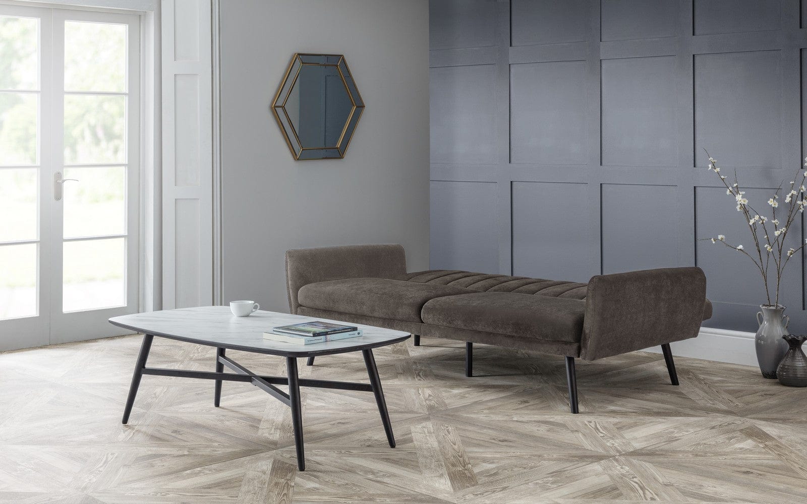 Julian Bowen Sofa Bed Afina Sofabed - Grey Bed Kings