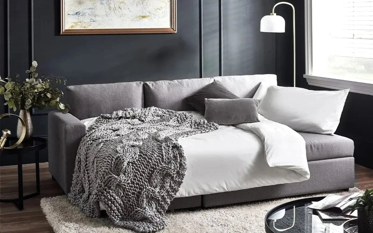 Julian Bowen Sofa Bed Angel Sofabed With Storage - Light Grey Bed Kings
