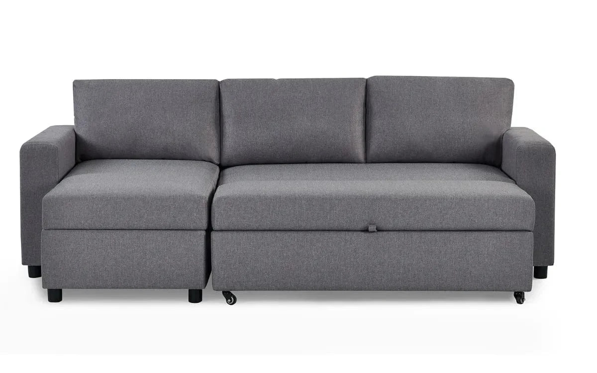 Julian Bowen Sofa Bed Angel Sofabed With Storage - Light Grey Bed Kings