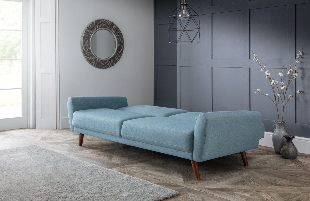Julian Bowen Sofabeds Monza Fabric Sofa Bed - Blue Bed Kings