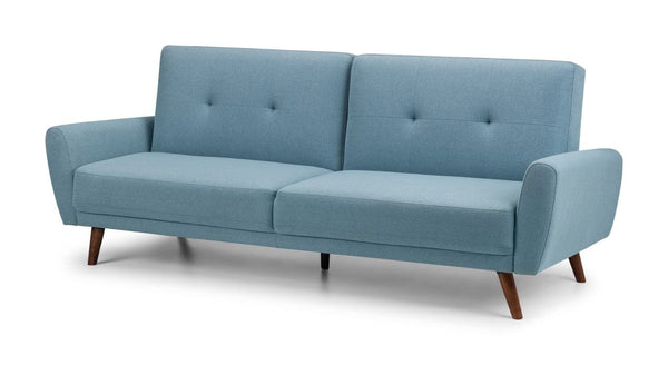 Julian Bowen Sofabeds Monza Fabric Sofa Bed - Blue Bed Kings
