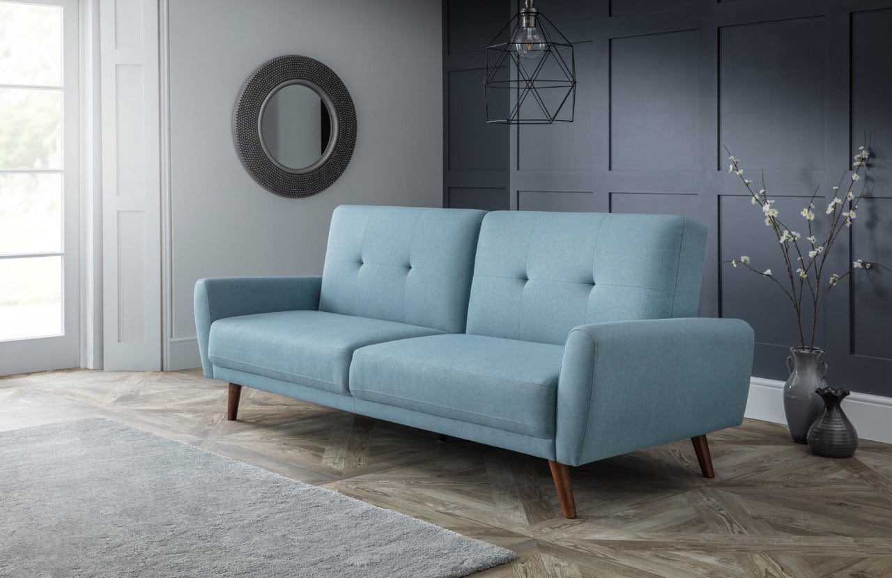Julian Bowen Sofabeds Monza Fabric Sofa Bed - Blue Bed Kings
