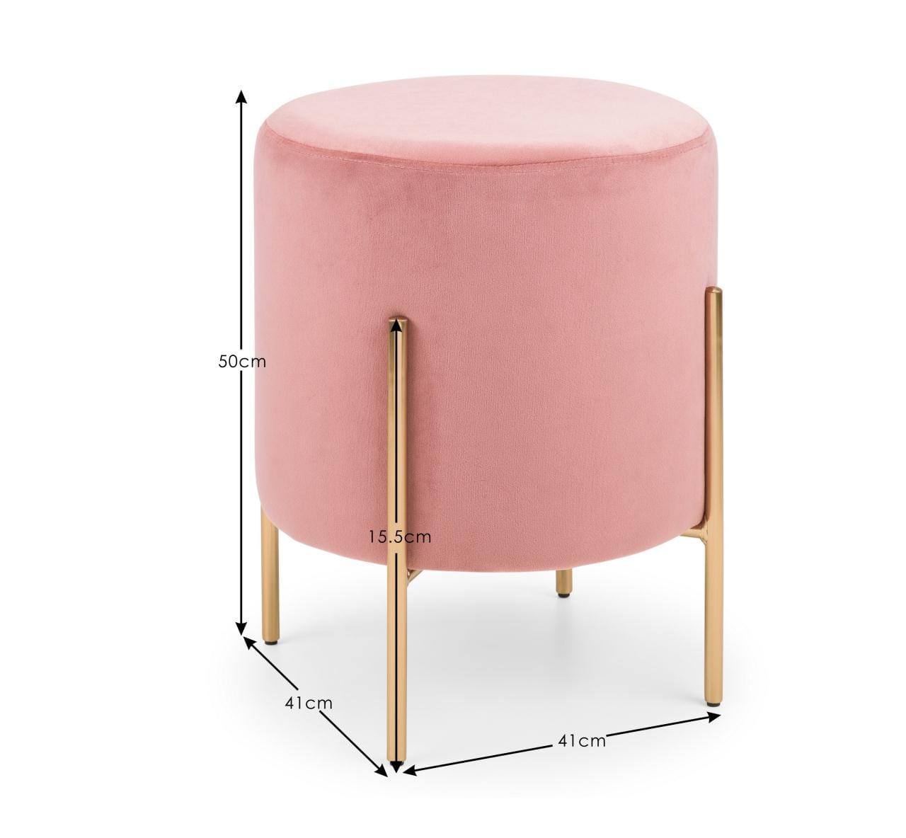 Julian Bowen Stool Harrogate Stool - Pink Bed Kings