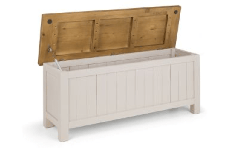 Julian Bowen Storage Chest Aspen Storage Bench - Grey Wash Bed Kings