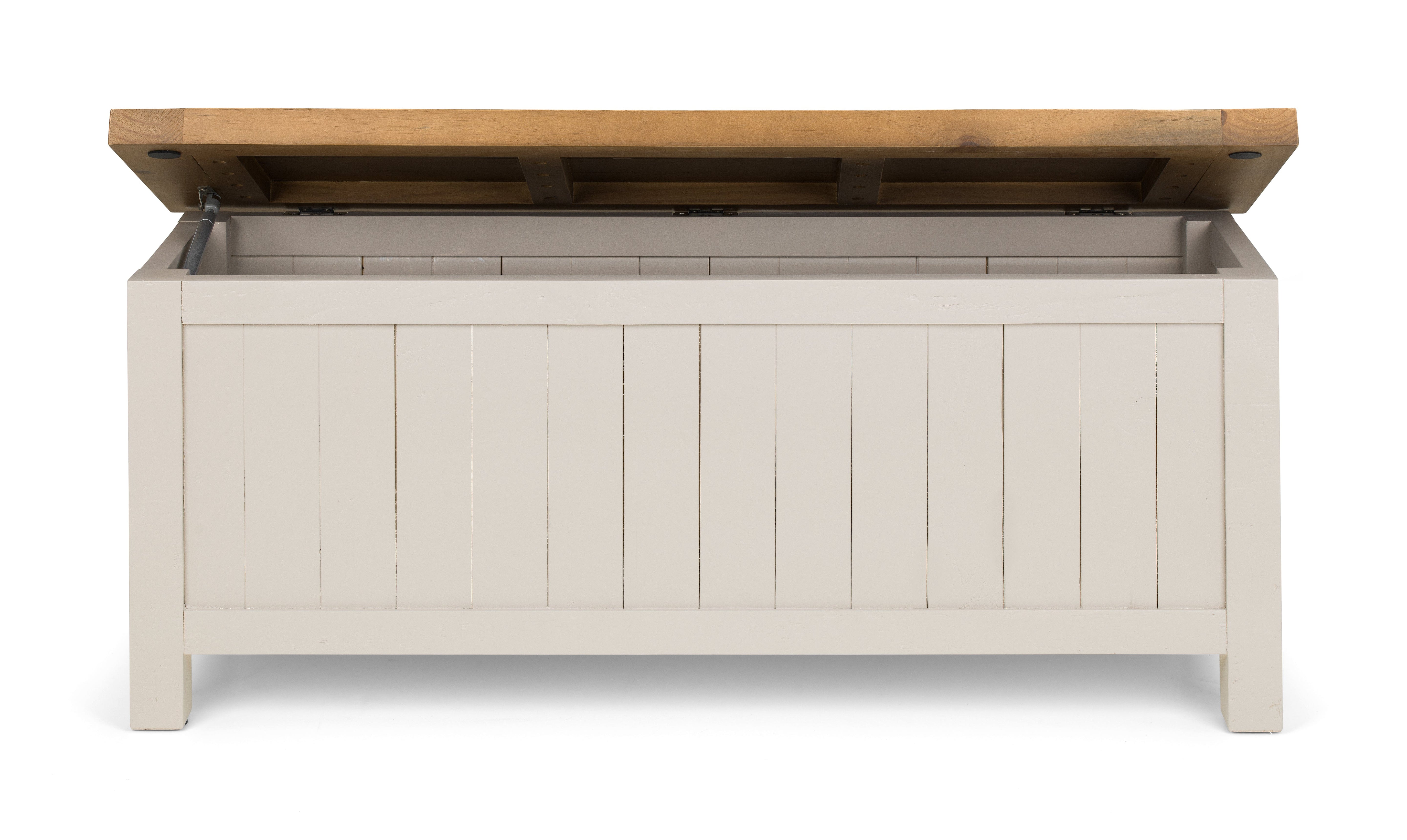 Julian Bowen Storage Ottoman Aspen Storage Bench - Grey Wash Bed Kings