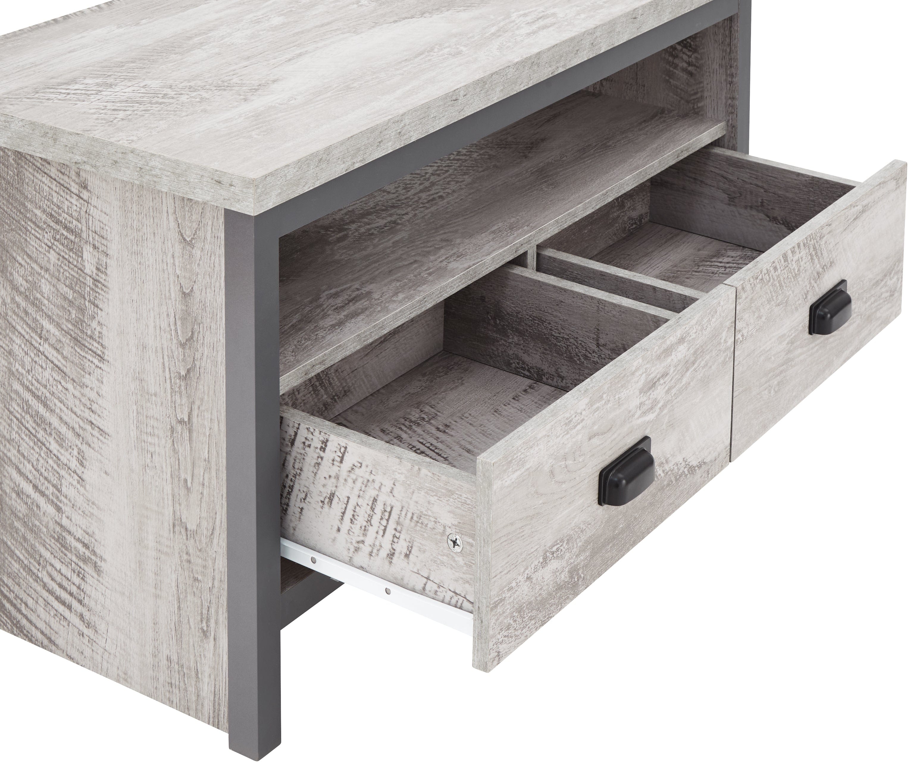 GFW TV Unit Boston Corner Tv Unit Grey Bed Kings