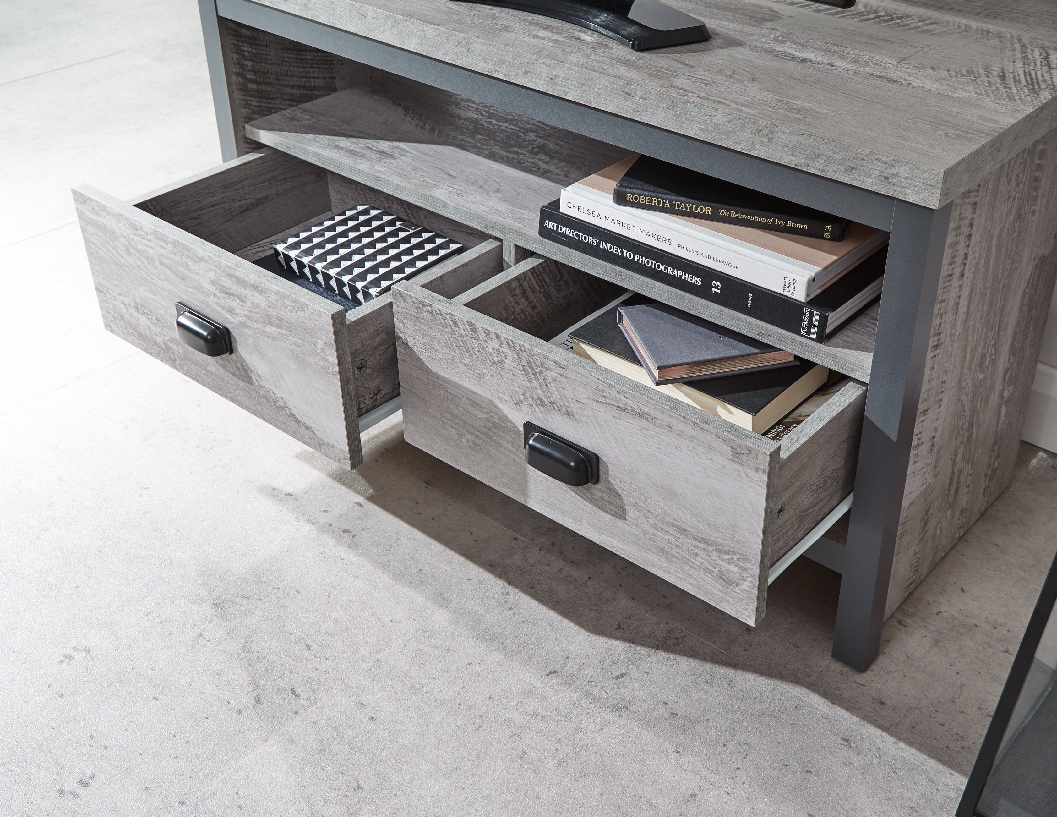 GFW TV Unit Boston Corner Tv Unit Grey Bed Kings