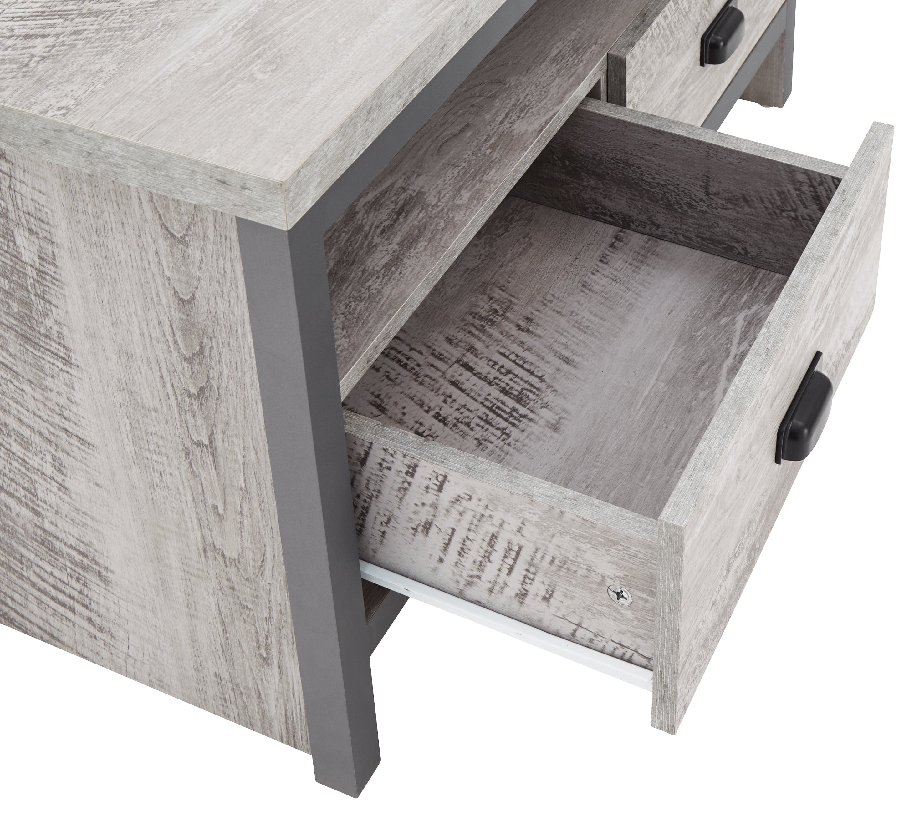 GFW TV Unit Boston Corner Tv Unit Grey Bed Kings