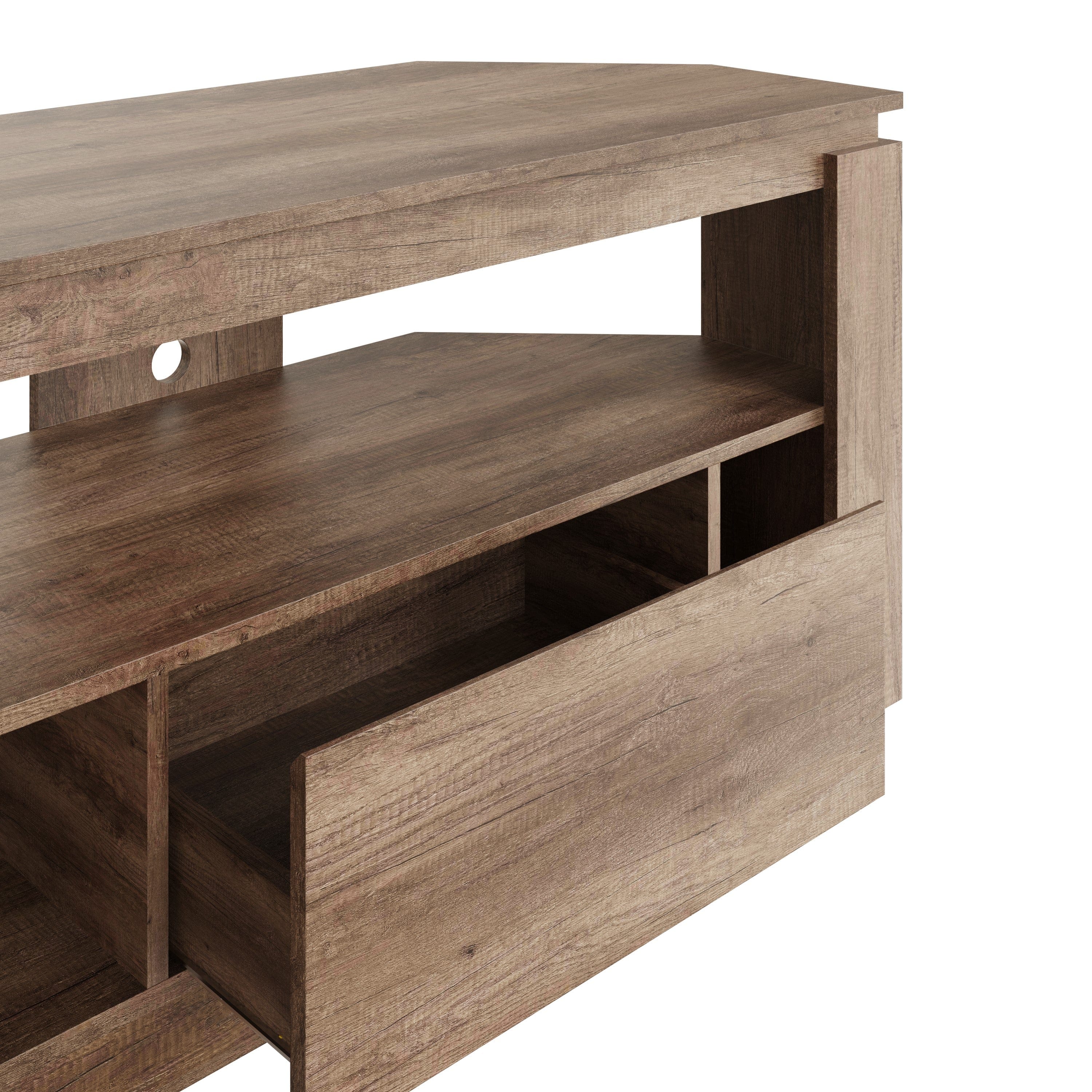 GFW TV Unit Canyon Oak Corner Tv Unit Bed Kings