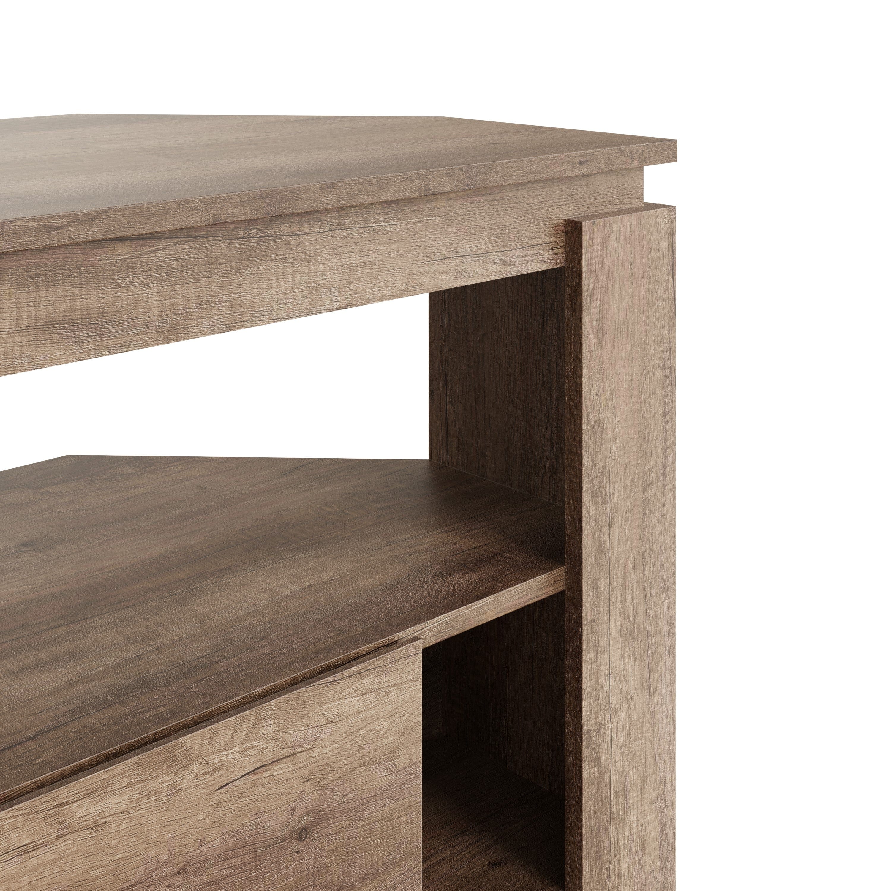 GFW TV Unit Canyon Oak Corner Tv Unit Bed Kings