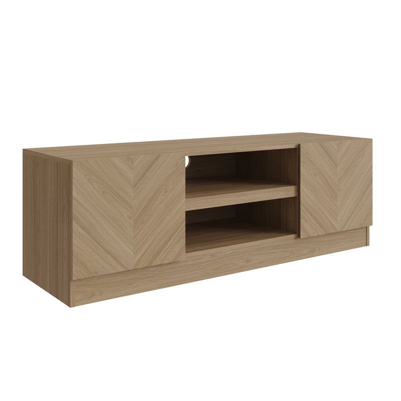 GFW TV Unit Catania 2 Door Tv Unit Euro Oak Bed Kings