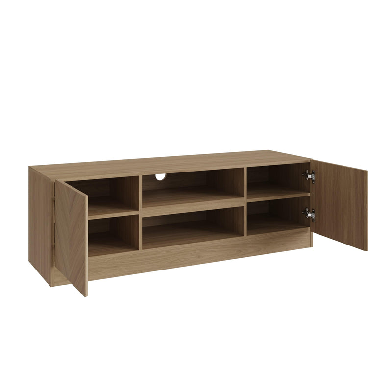 GFW TV Unit Catania 2 Door TV Unit Euro Oak Bed Kings