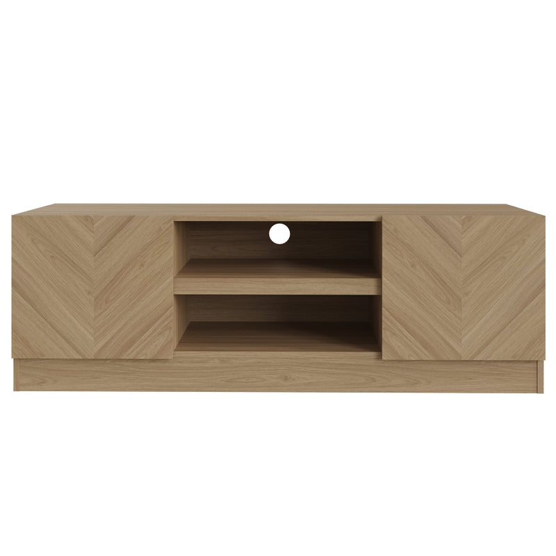 GFW TV Unit Catania 2 Door TV Unit Euro Oak Bed Kings