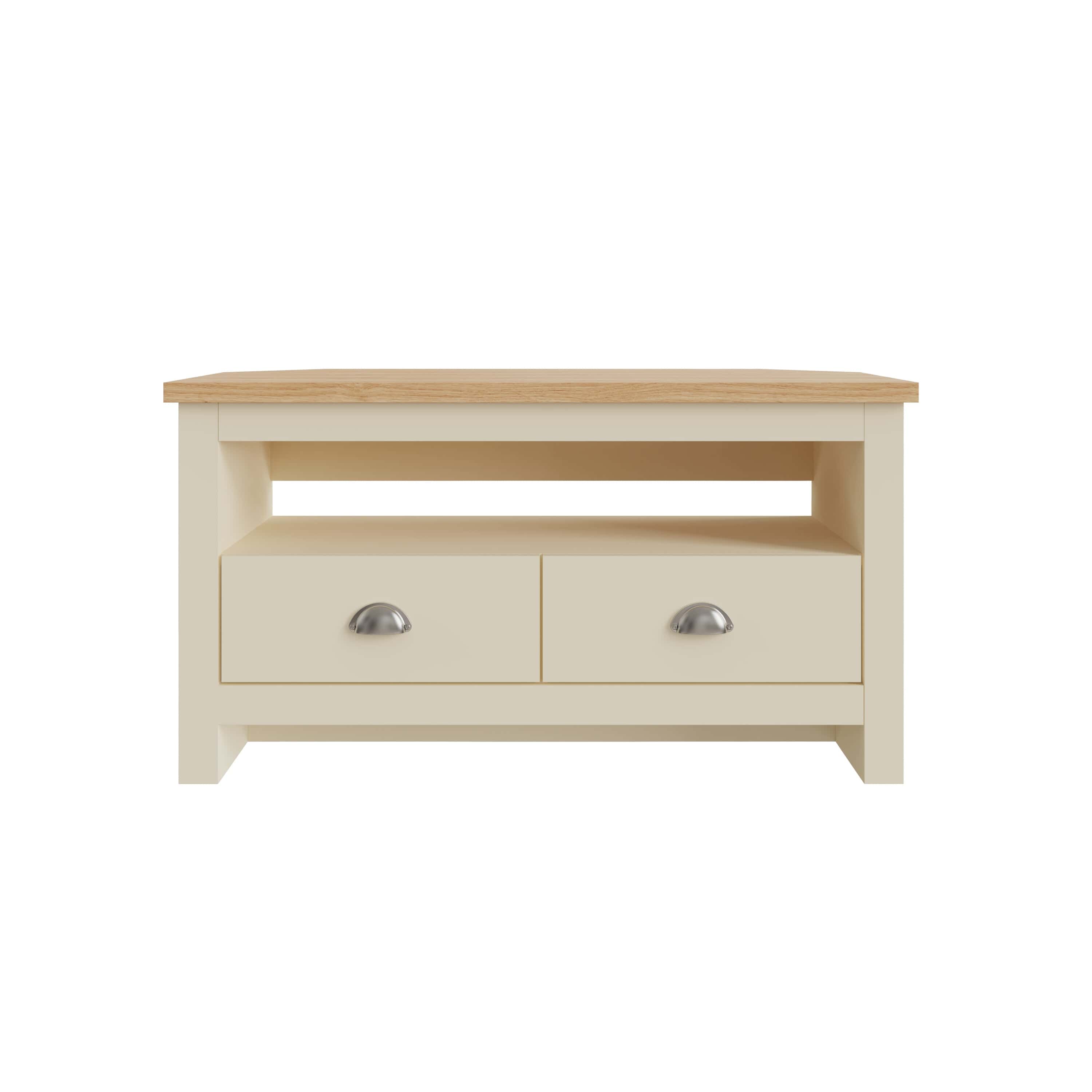 GFW TV Unit Lancaster Corner TV Unit Cream Bed Kings