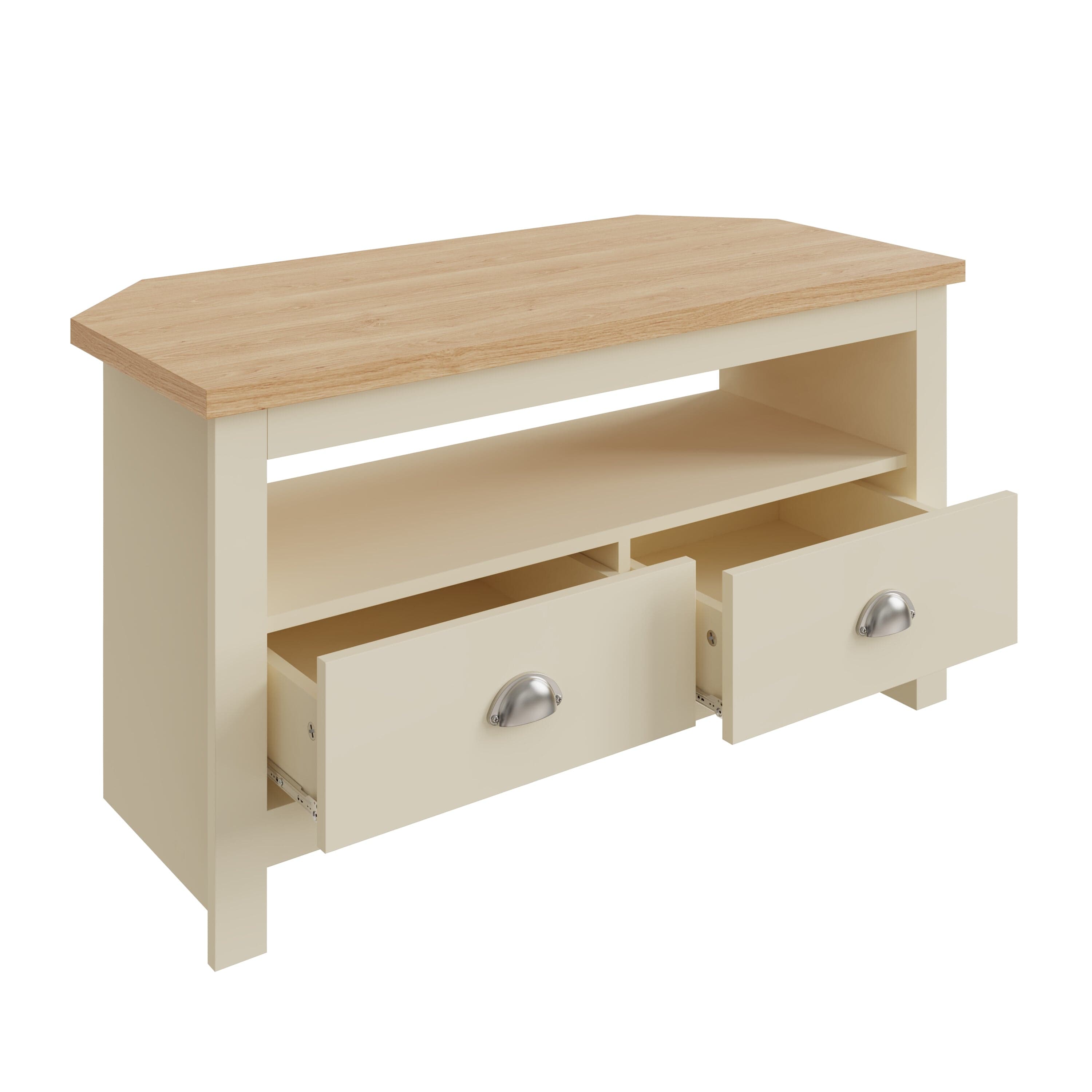 GFW TV Unit Lancaster Corner TV Unit Cream Bed Kings